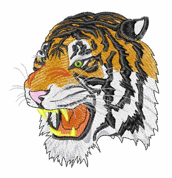 Tiger Embroidery Design AnnTheGran