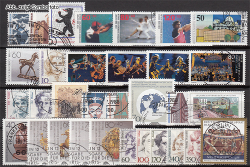 BRIEFMARKEN BERLIN 1988 JAHRGANG GESTEMPELT 1988 Berlin Briefmarken