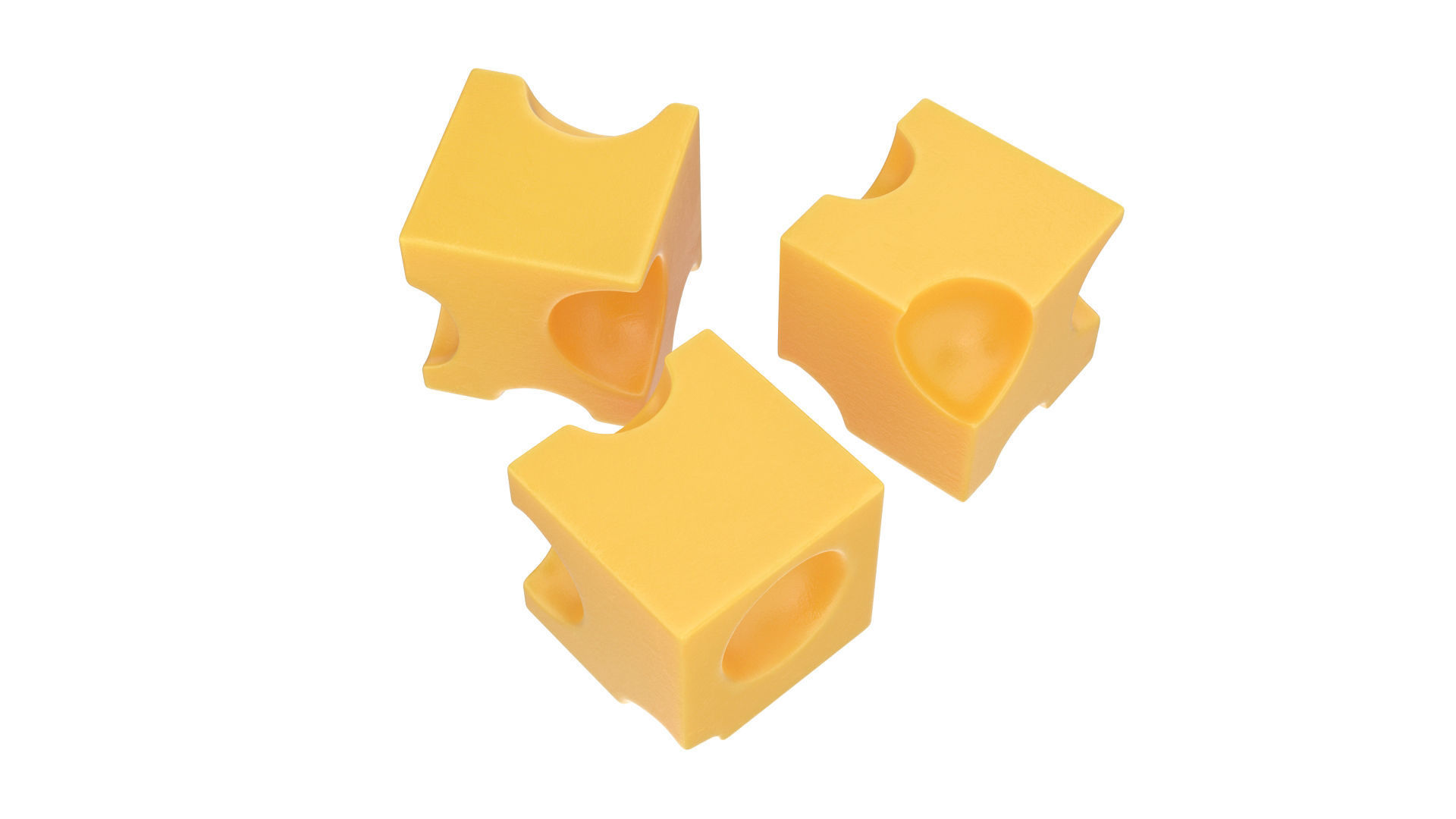 Cheese cubes 3D model CGTrader