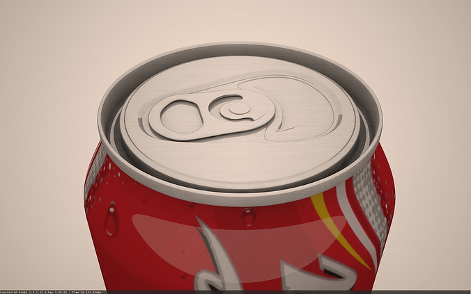 Coca Cola can 3D Model OBJ C4D