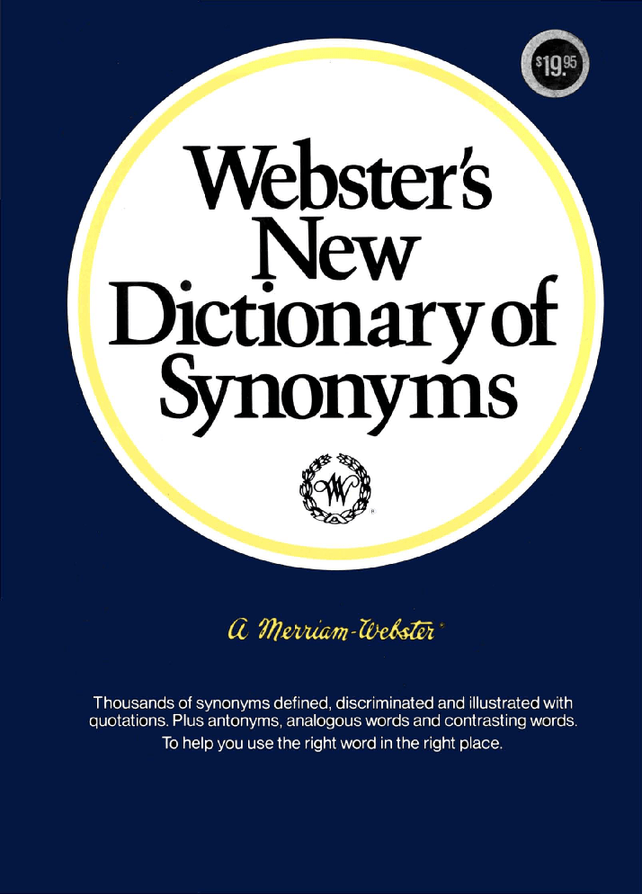 MerriamWebster Dictionary Of Synonyms pdf