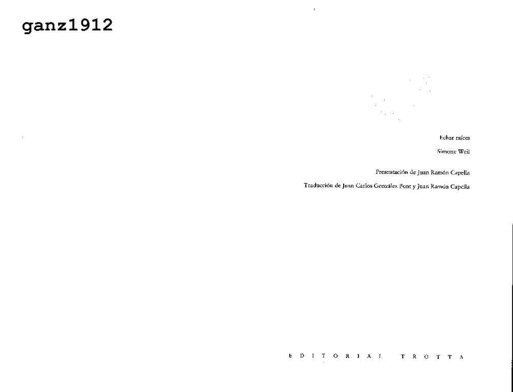 Weil, Simone Echar Raíces pdf