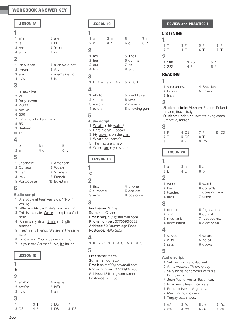 PERSONAL BEST A2 WB ANSWER KEY pdf