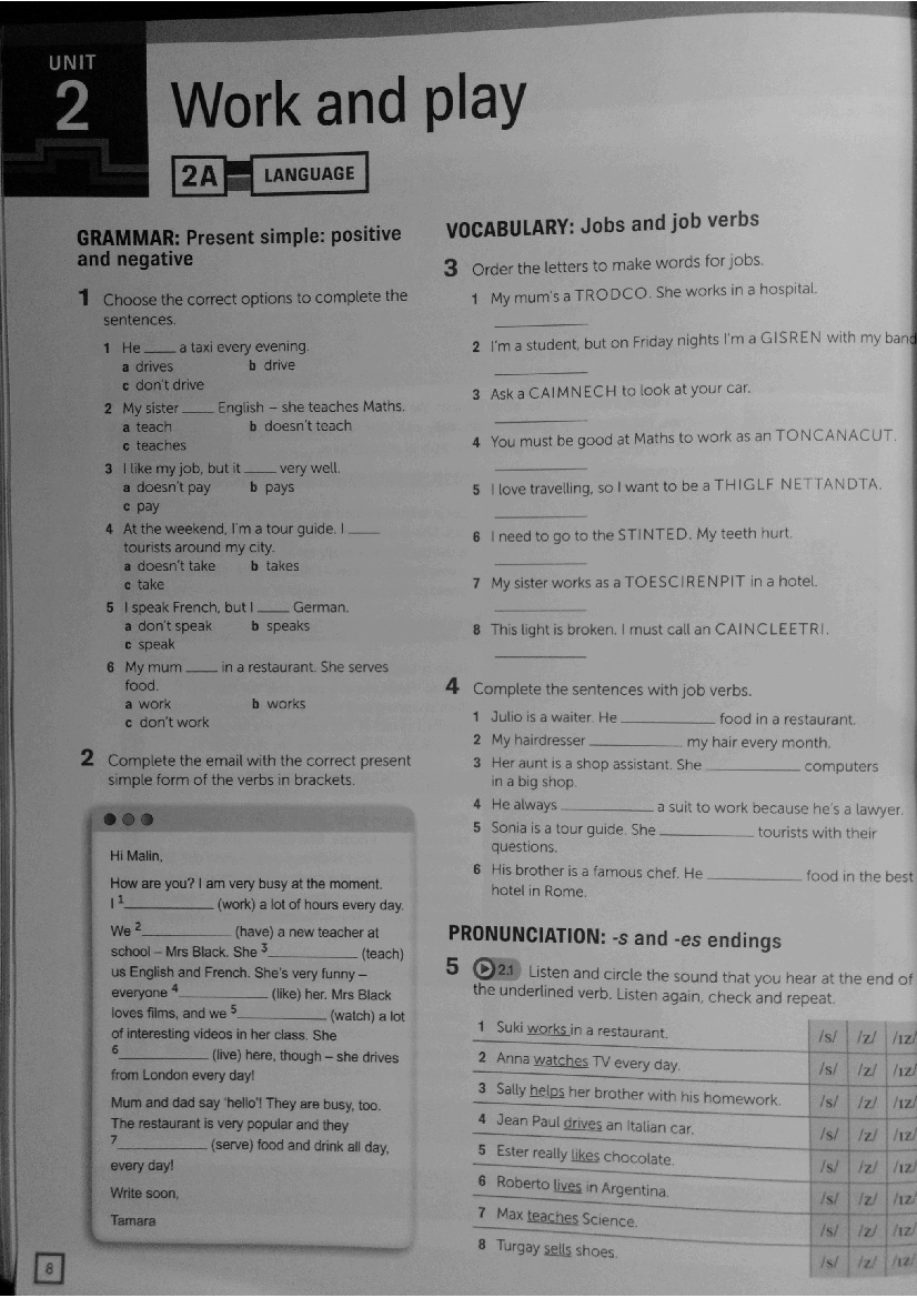 Personal BEST A2 WB unit 2 pdf