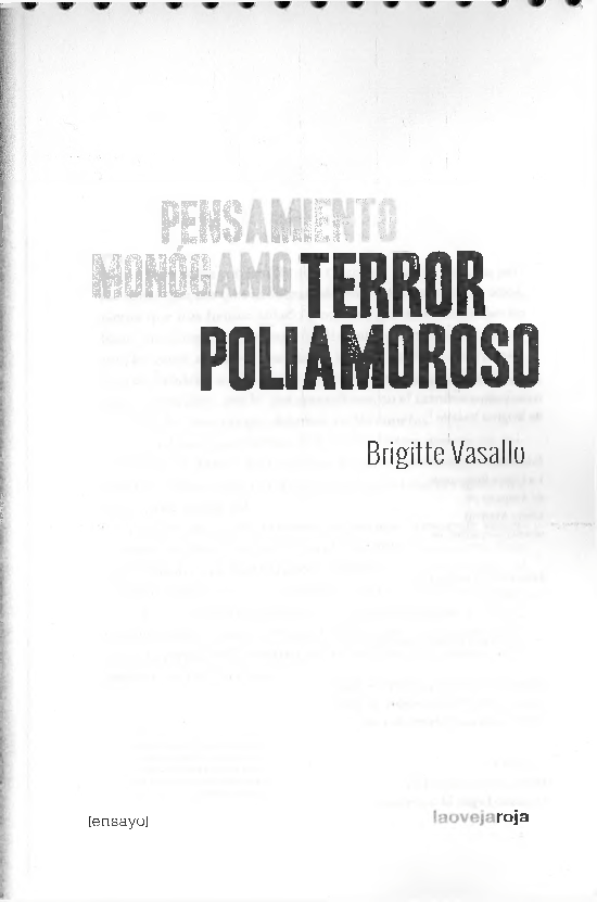 Brigitte Vasallo Pensamiento monógamo, terror poliamoroso pdf Docer