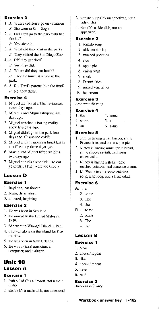 Workbook Unidad 4 Leccion 1 Answer Key - Family And Friends 5 Answers