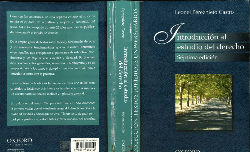 introducción al estudio del derecho leonel pereznieto castro pdf ️ mexico