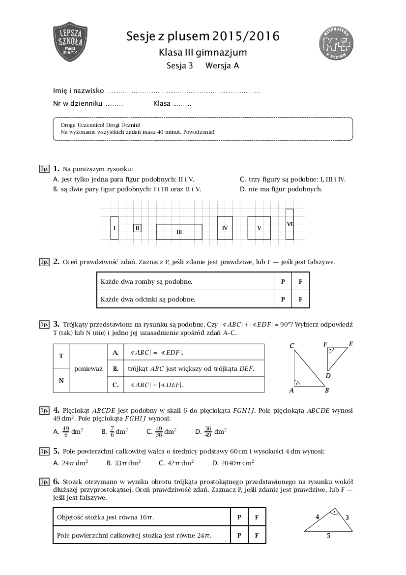 Sesje z plusem 2015 2016a Pobierz pdf z Docer.pl