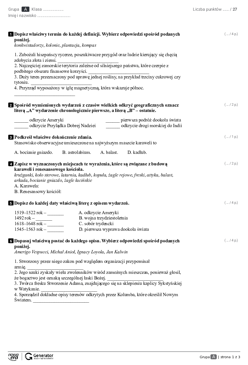 Oliwia Ochalik Test kl6 Pobierz pdf z Docer.pl