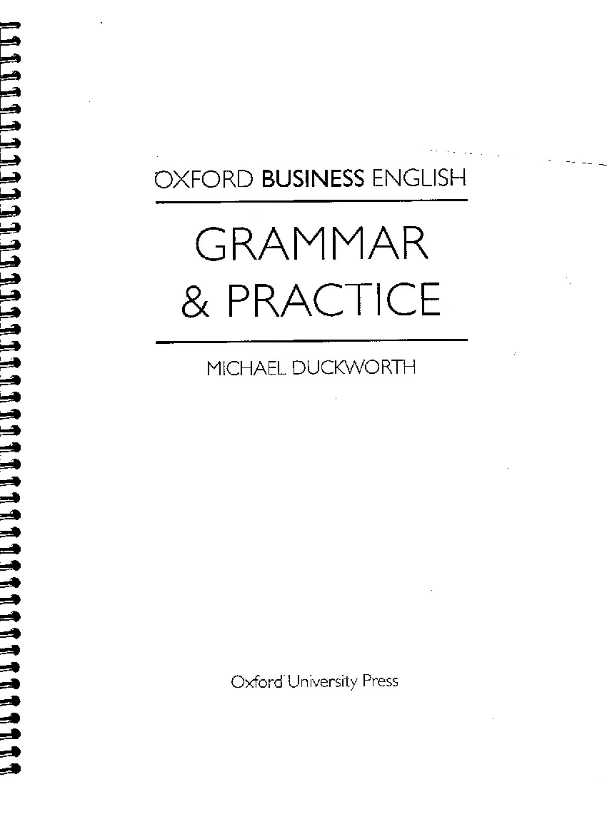 Oxford Business English Grammar and Practice Business