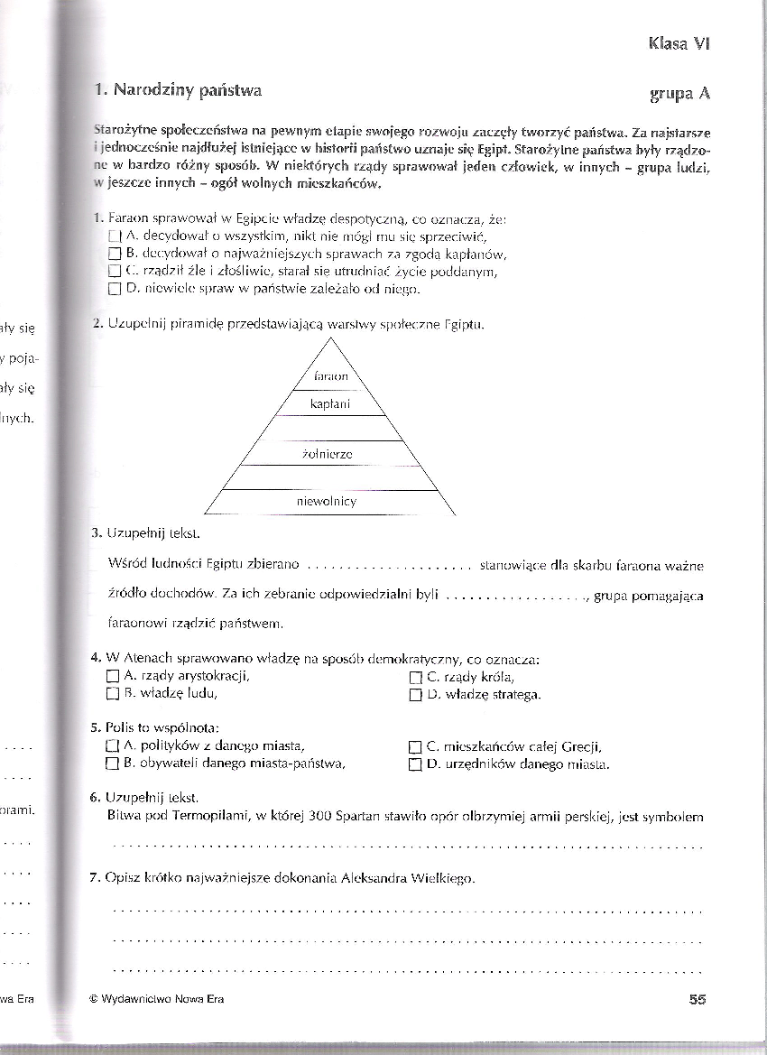 Test Klasa 5 Historia Dział 1 Margaret Wiegel