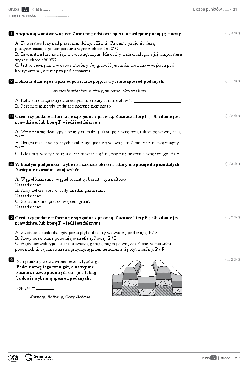 Geo Podst. Litosfera Czynniki wewn. Pobierz pdf z Docer.pl