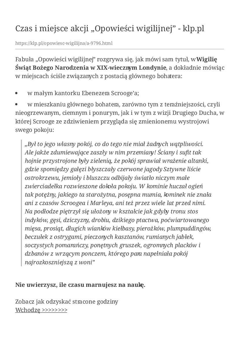 Czas i miejsce akcji „Opowieści wigilijnej” klp.+_1593869012692