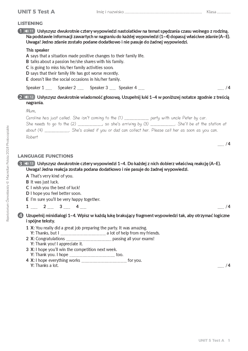Sprawdzian Z Rzeczownika Klasa Z Odpowiedziami Margaret Wiegel My XXX