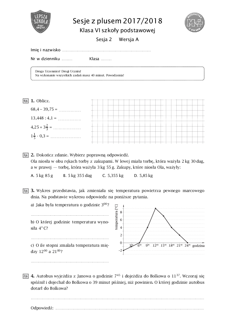 Sesja Z Plusem Klasa 6