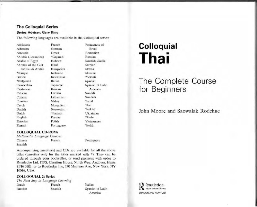 Colloquial Icelandic The Complete Course for Beginners.