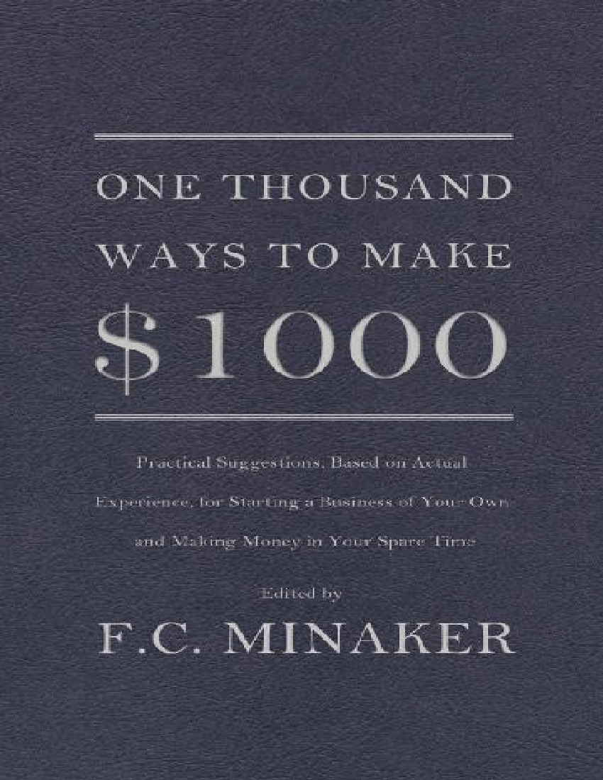 One Thousand Ways to Make 1000 ( PDFDrive ) Baixar pdf de