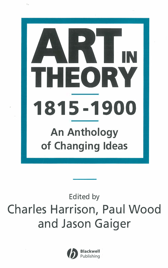 Art in Theory 18151900_ An Anthology of C Charles Harrison Baixar