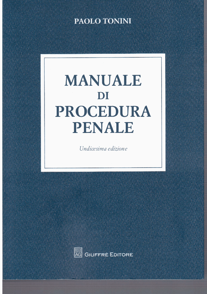 Paolo Tonini Manuale di procedura penale XI edizione Baixar pdf de