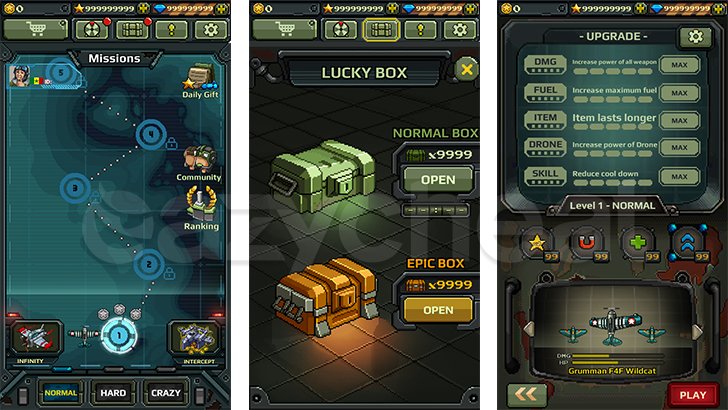 1942 Arcade Shooting Unlimited Stars, Gems and PowerUps Easiest way