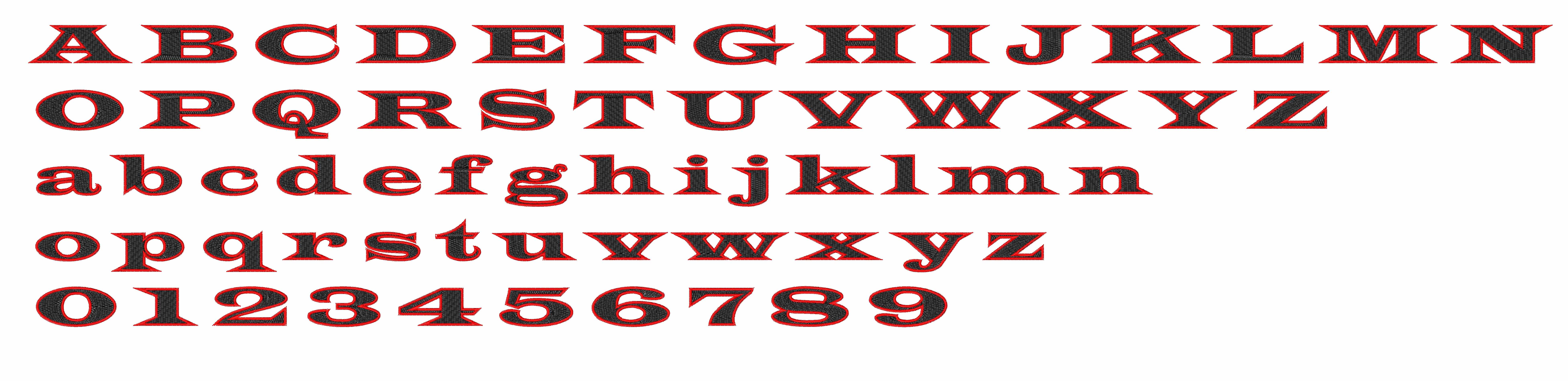 Latin Wide Font by Embroidery Patterns Home Format Fonts on