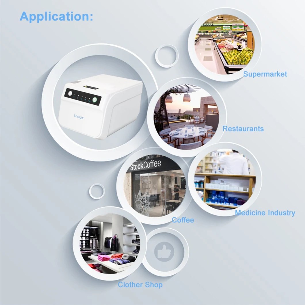 Wireless Kitchen Printer WiFi 80mm Printer 3 Inch POS Printer (SGT88IV)