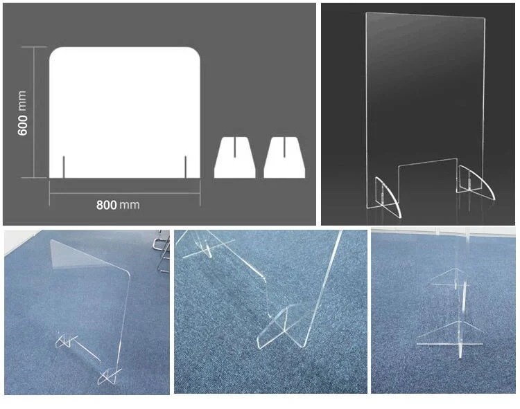 Universal Student Desk Shield Foldable Sneeze Protection Plexiglass