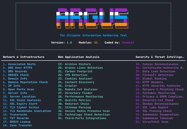 Argus: Open-source information gathering toolkit - Help Net Security