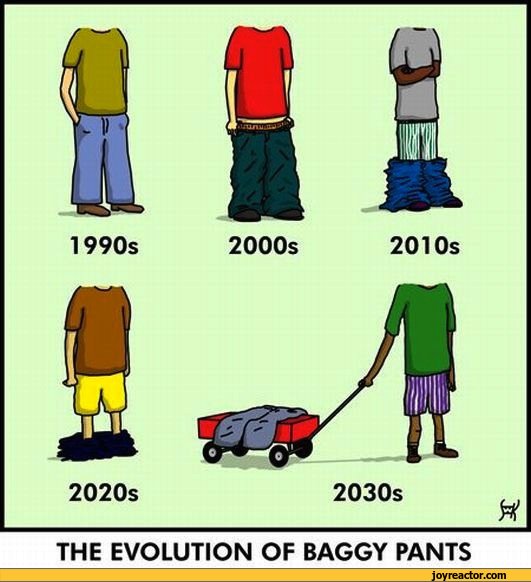 THE EVOLUTION OF BAGGY PANTS / funny pictures / funny pictures & best