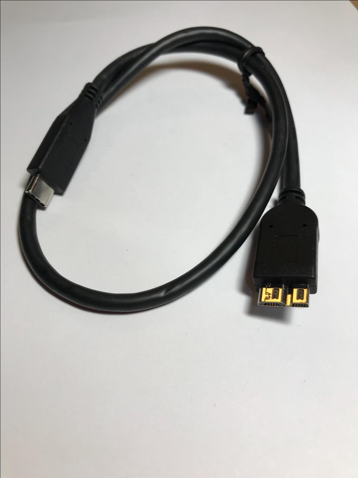 Type C to Micro USB 3.0 Data Cable for Lacie D2 2 Thunderbolt Hard