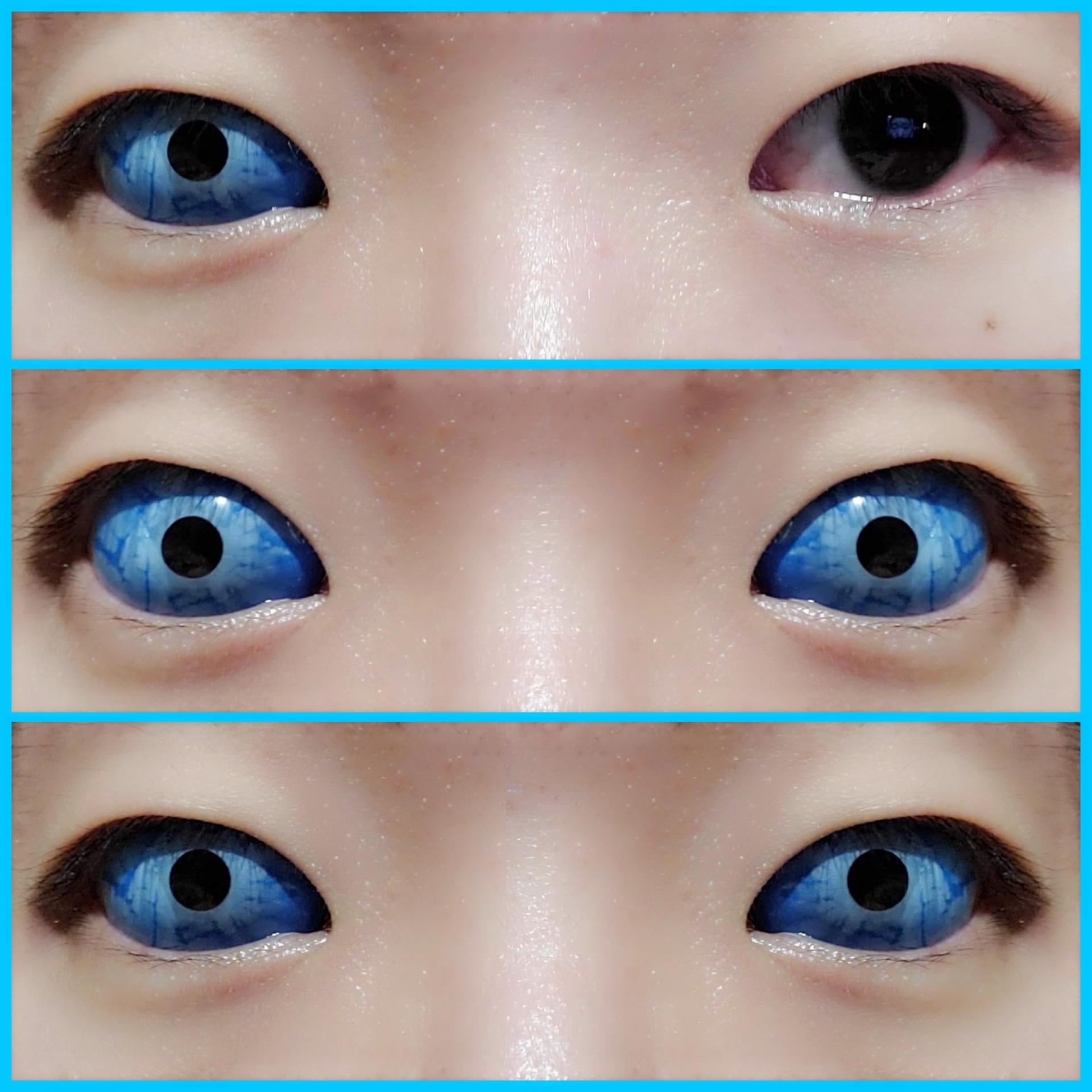 Ice Zombie Blue Sclera Sclera Contacts Blue UNIQSO