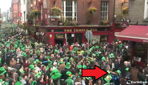 Roundup of St Patrick's Day as seen through the Temple Bar live camera