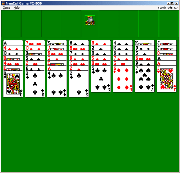Freecell Solitär Kartenspiel spielen 🥇