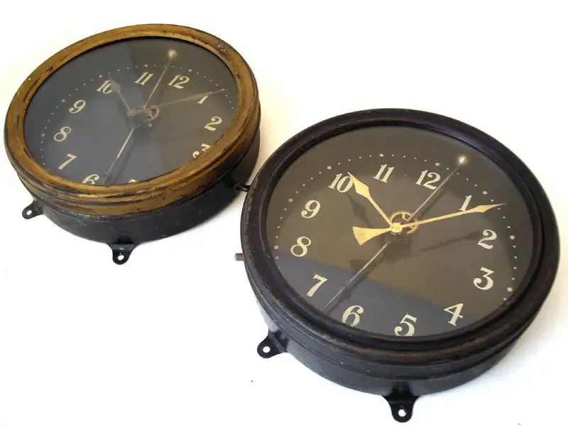 LOT 2 x UNUSUAL BRITISH ART DECO DESK or WALL GRAVITY CLOCKS c1920 eBay