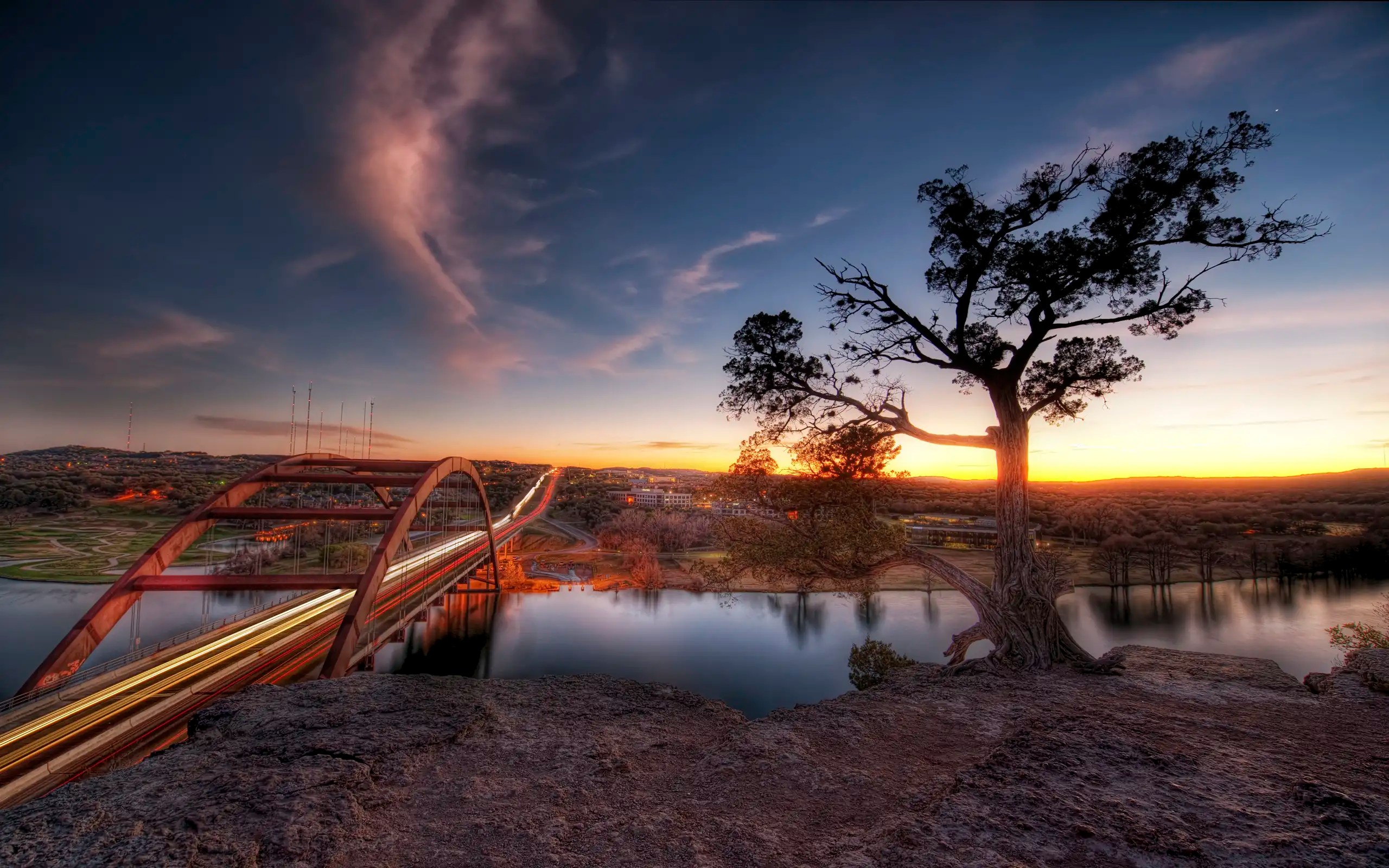 Foto Paisaje Calidad Alta Atardecer Ciudad Fotografía HD