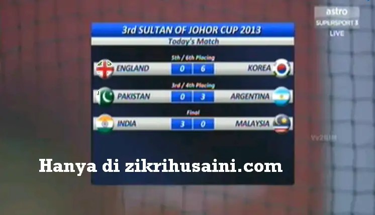 Malaysia Tewas 3-0 dengan India, akhir Kejohanan Hoki Piala Sultan