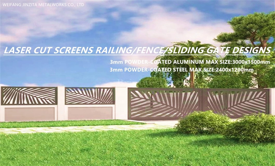 OEM Laser Cut Metal Screen Privacy Metal Outdoor Garden Art Metal Screen Panel Steel Decorative