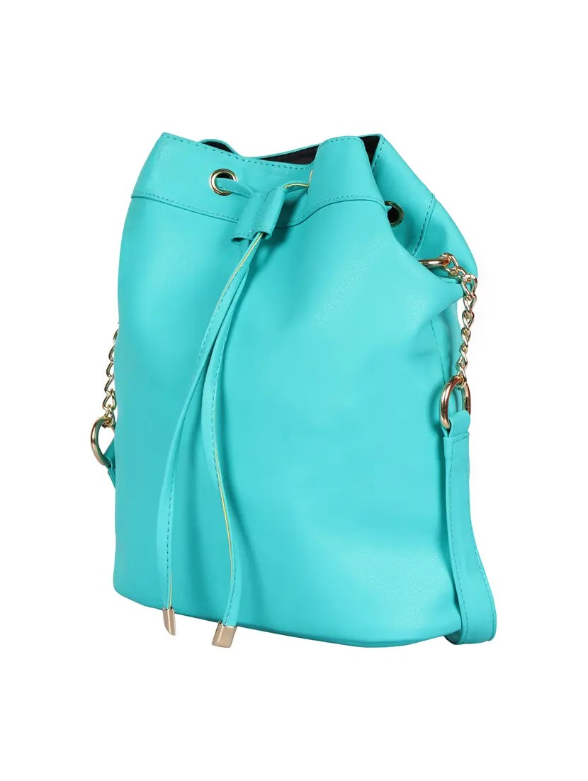 Buy online Sky Blue Regular Sling Bag from bags for Women by Lychee
