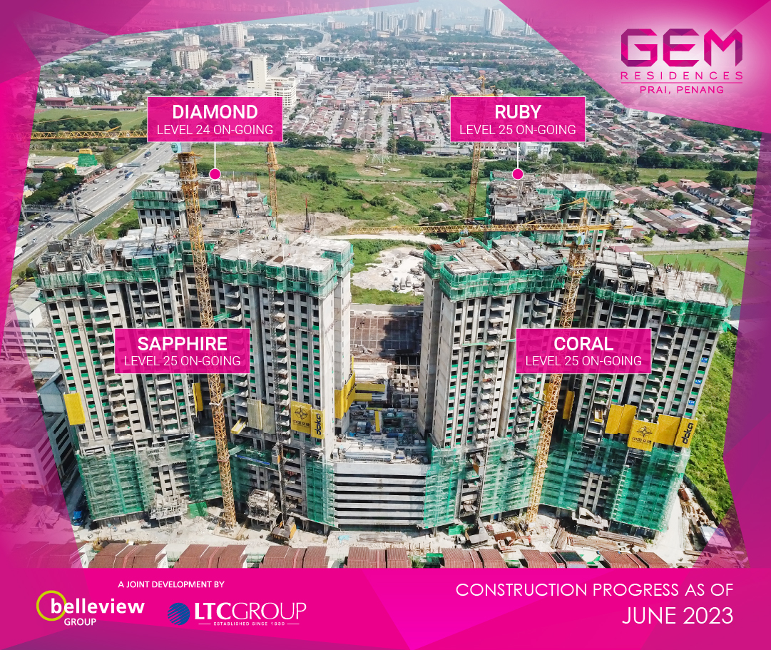SITE PROGRESS GEM Residences (Jun 2023) Penang Property Talk