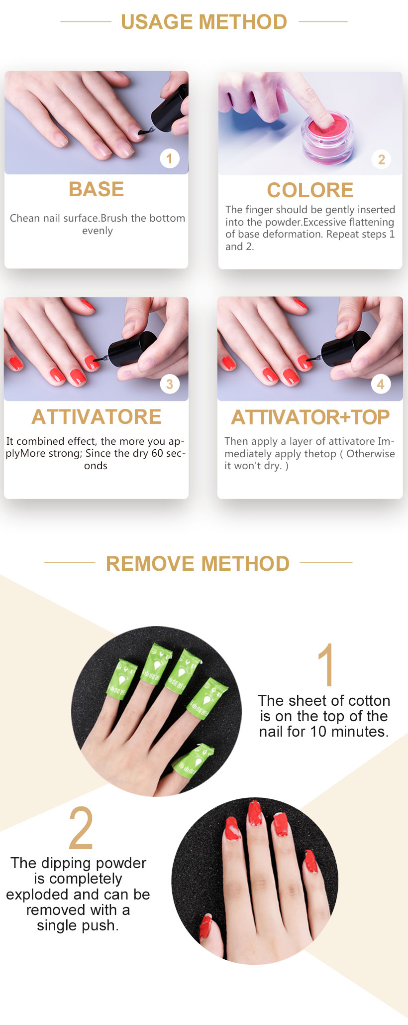 Easy Remove Quick Gel Nail Acrylic Dipping Powder System Dip Powder