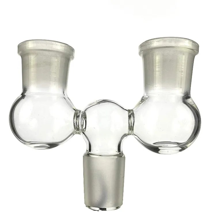 3 Joint On One Drop Down Adapter For Bong Hookahs One To Two Glass
