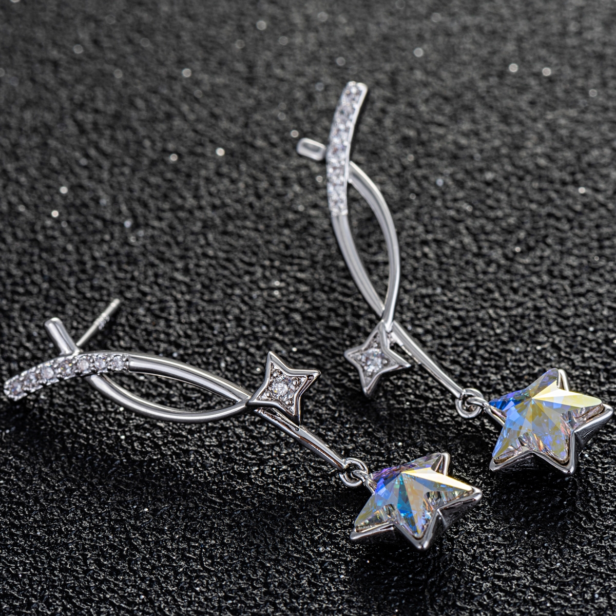 Funky Star Medium Drop & Dangle Earrings