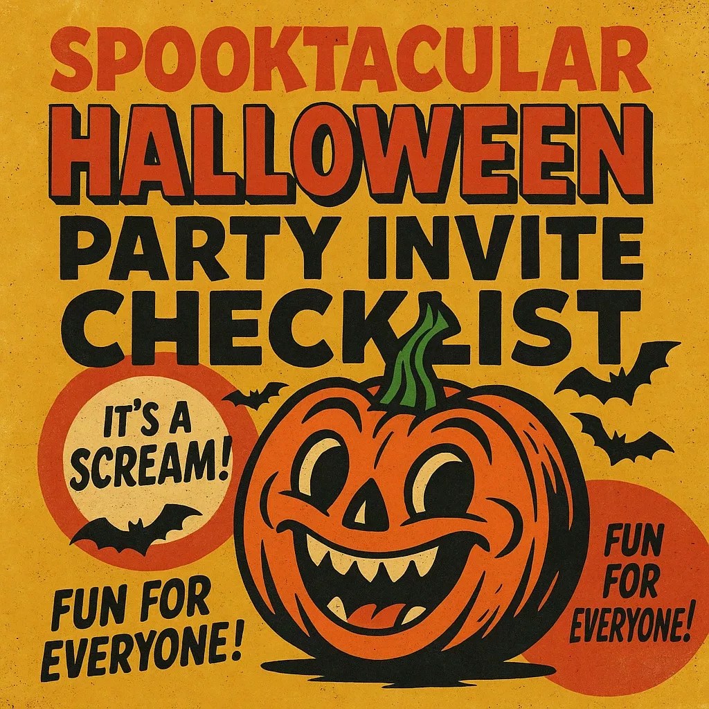 Spooktacular Halloween Party Invite Checklist Digital Download
