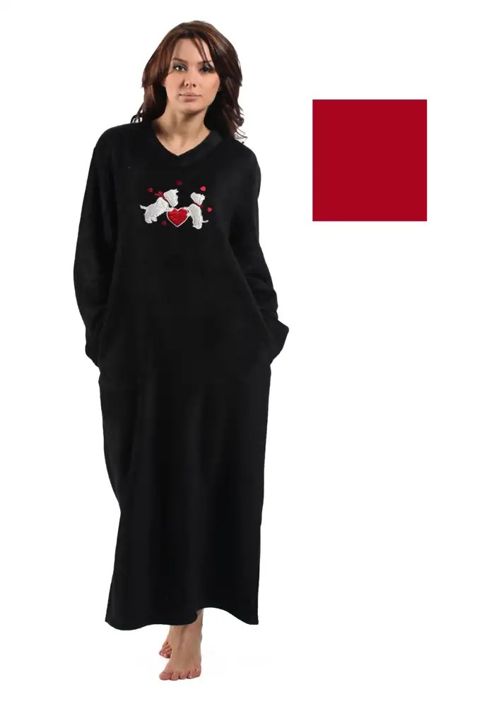 Selena Secrets Womens/Ladies Nightwear Love Scotty Dog Print Fleece