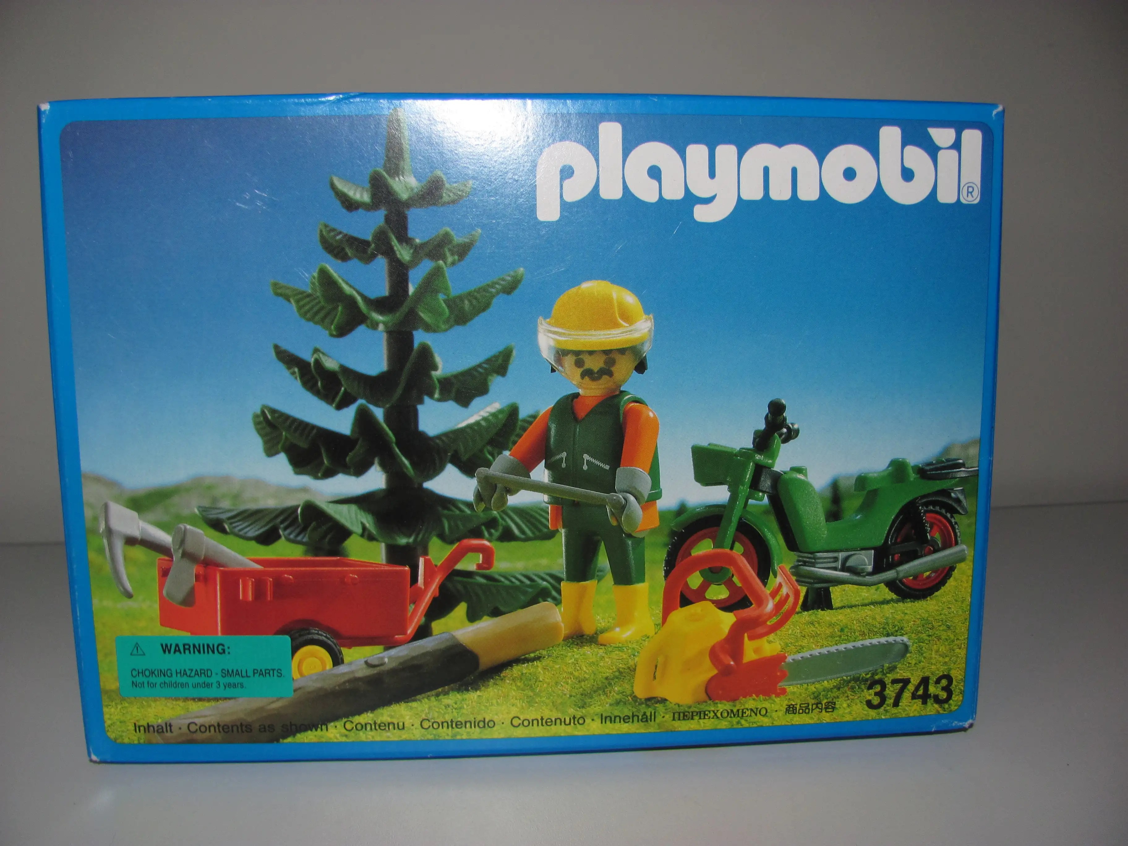 New Playmobil Geobra Lumberjack woodercutter 3743 Complete eBay