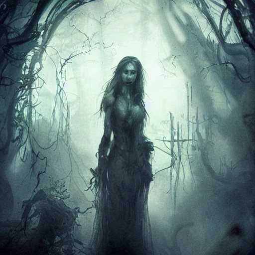 Ghost, horror, smoke, Detailed and Intricate, world of darkness