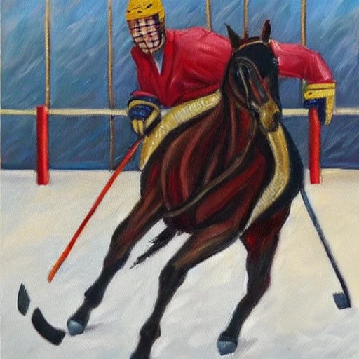 Hockey horse, Oil Painting Arthub.ai