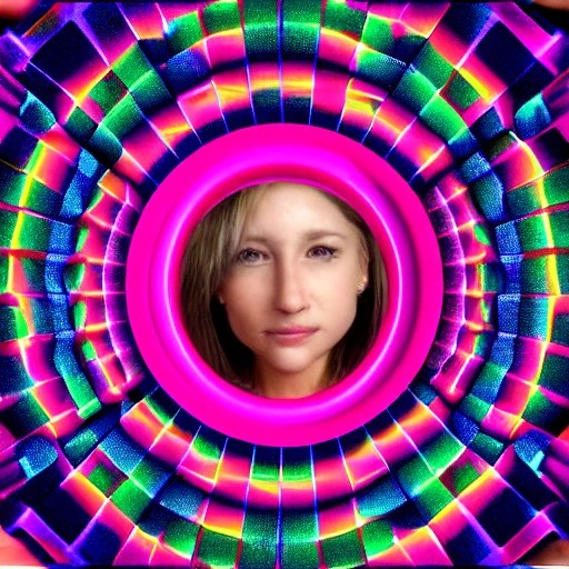 Female Facebook Profile Picture, Trippy, 3D Arthub.ai