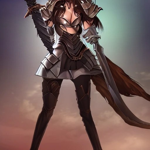 mdjrnyv4 style, artstation, pixiv, {{{powerful female knight