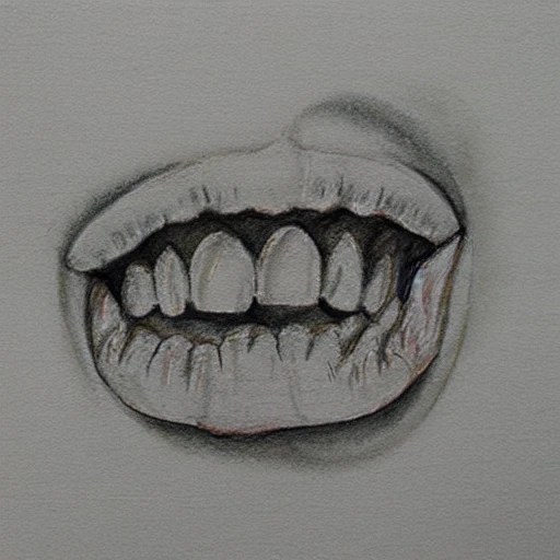 tooth bone, Pencil Sketch, Water Color, Oil Painting Arthub.ai